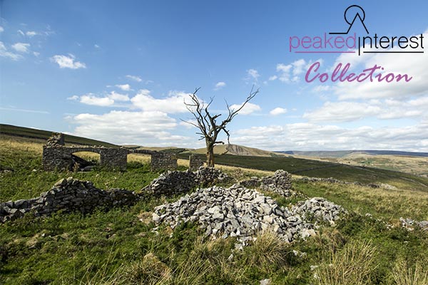 Old Barn and Mam Tor, A6 postcard.